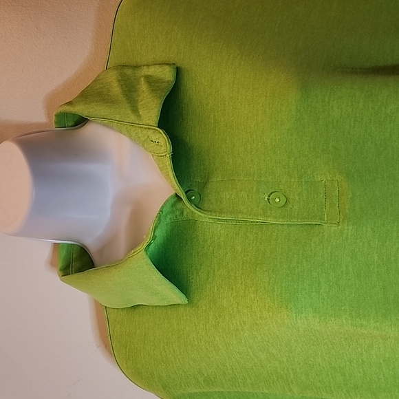 Under Armour Heat Gear Performance Polo, Loose Fit, Neon Green, Size XL - Picture 5 of 7